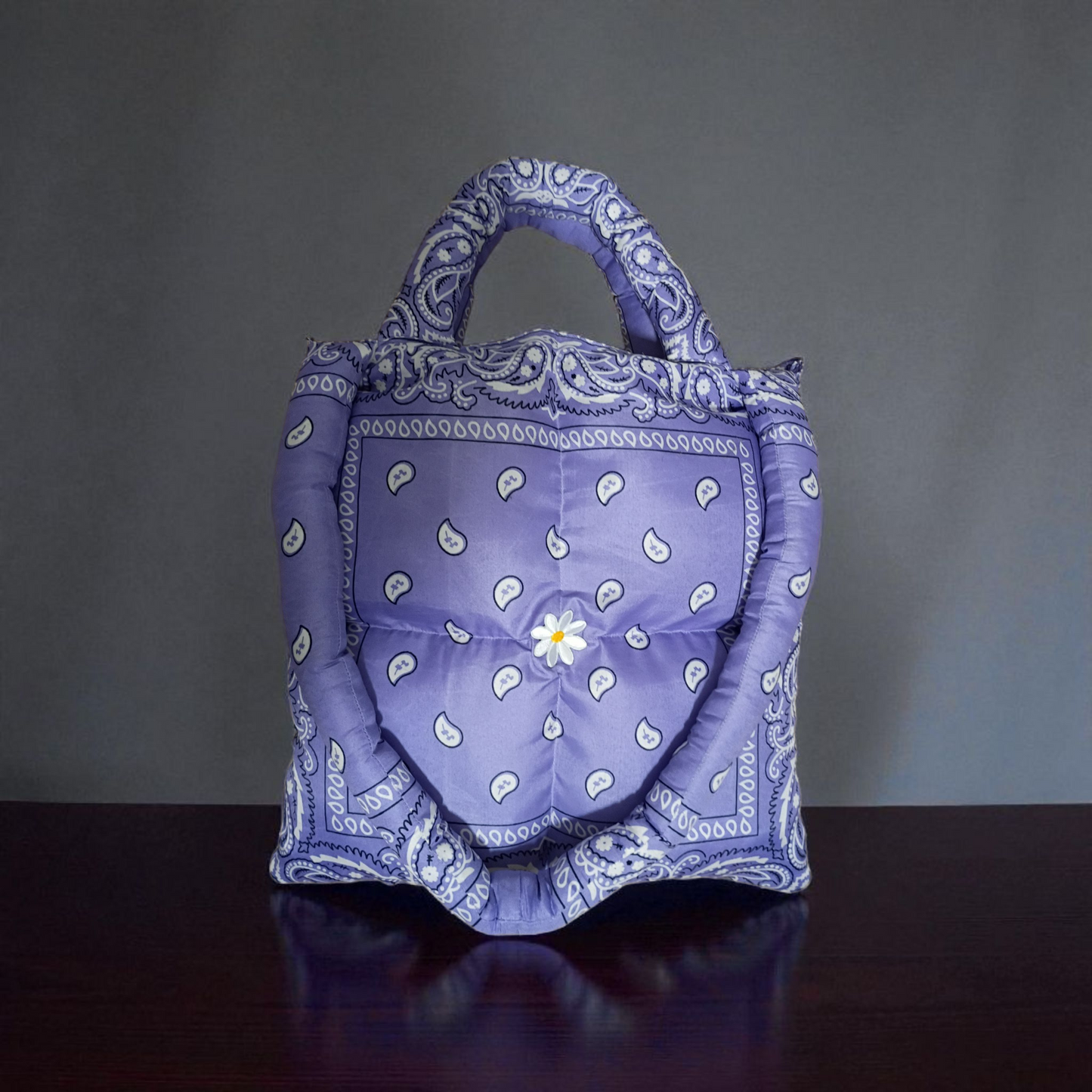 Handmade Bandana Puffer Tote Bag